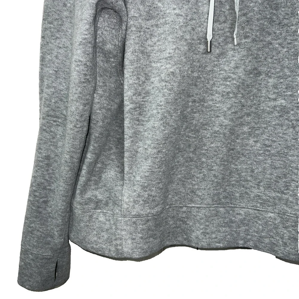 Lululemon Gray‎ Cowl Neck Pullover Sweatshirt Women's 12 Ribbon Drawcord  F7